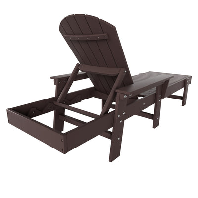 Dylan Adirondack Poly Reclining Chaise Lounge With Arms