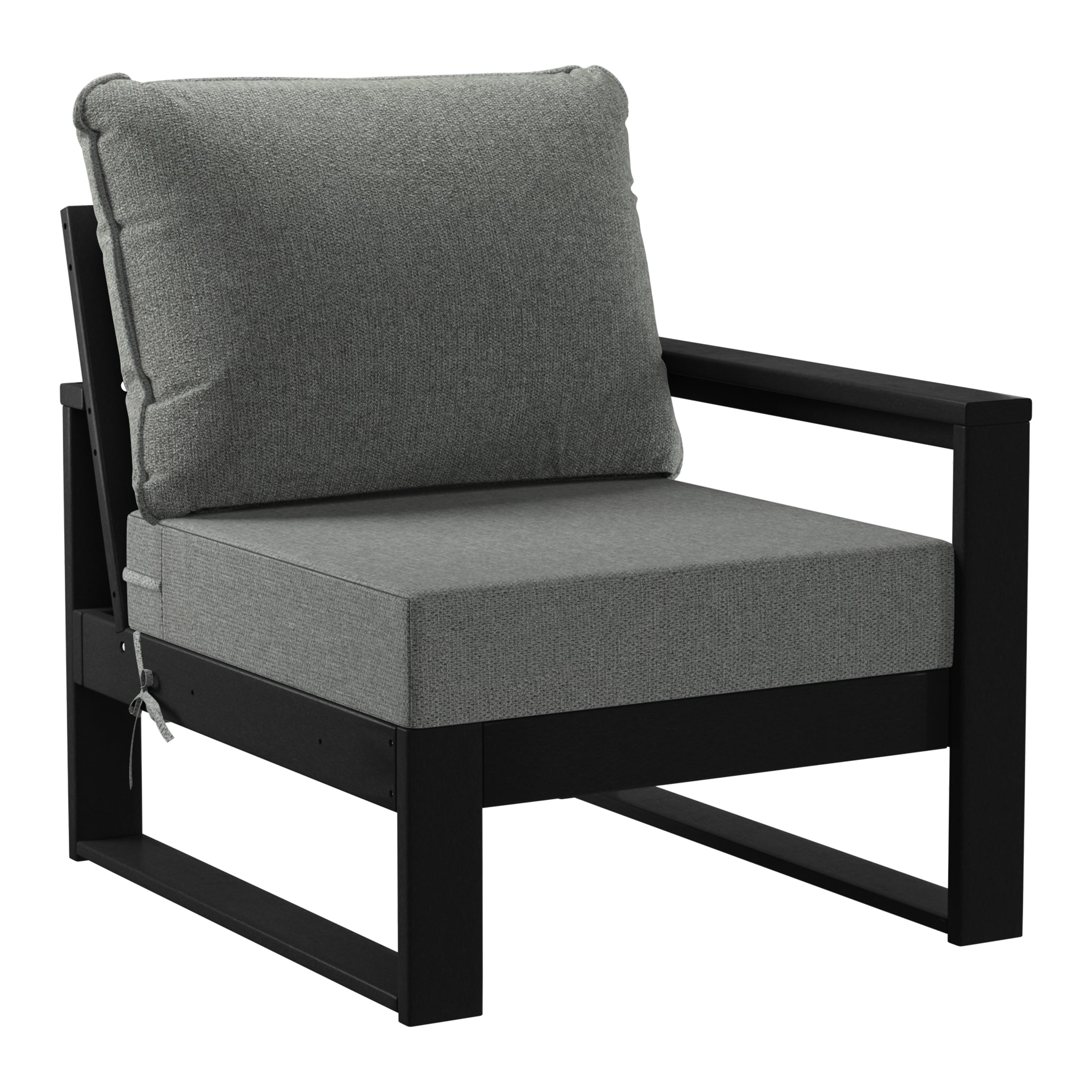 Montara 8-Piece Modern HDPE Outdoor Patio Furniture Conversation Set with Coffee Table and Ottomans