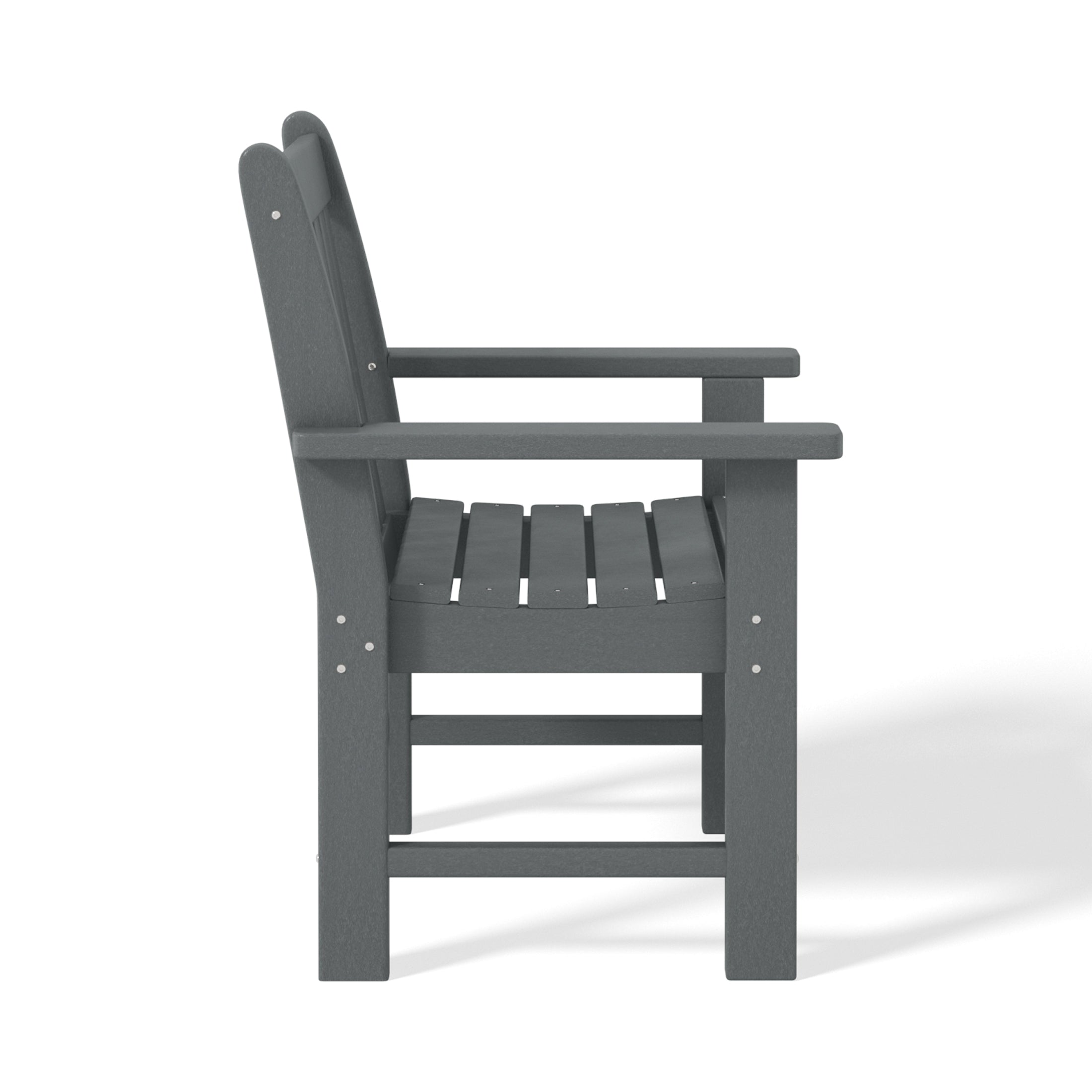 Malibu Outdoor Patio 3-Piece HDPE Adirondack Garden Chairs with Square Adirondack Side Table Set