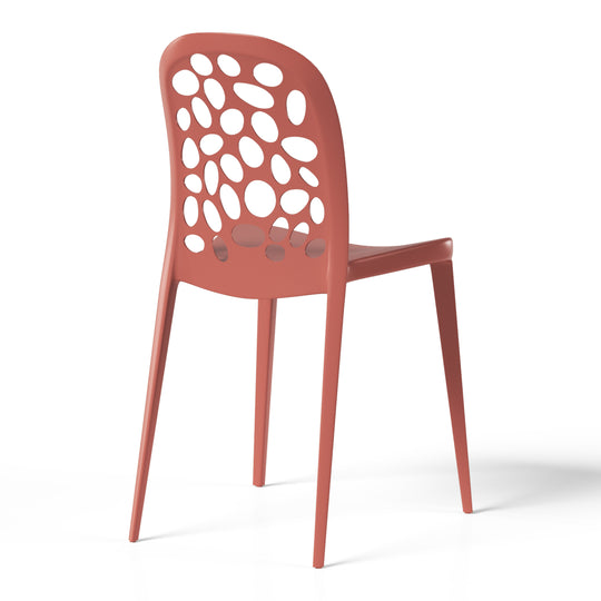 Playa Outdoor Modern Stackable Patio Dining Chairs (Set of 2)