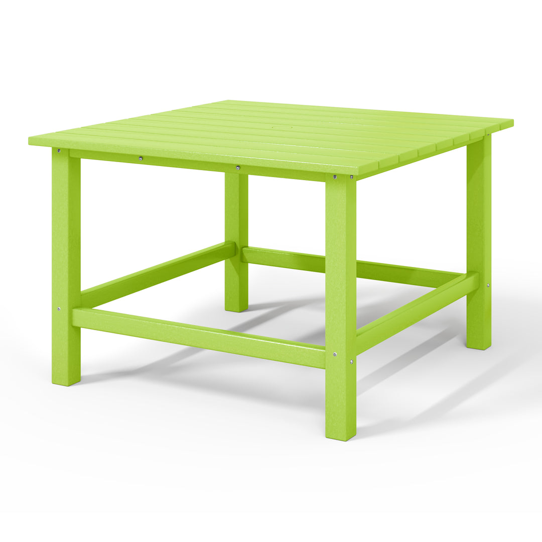 Malibu Kids Outdoor Patio Furniture HDPE Square Dining Table