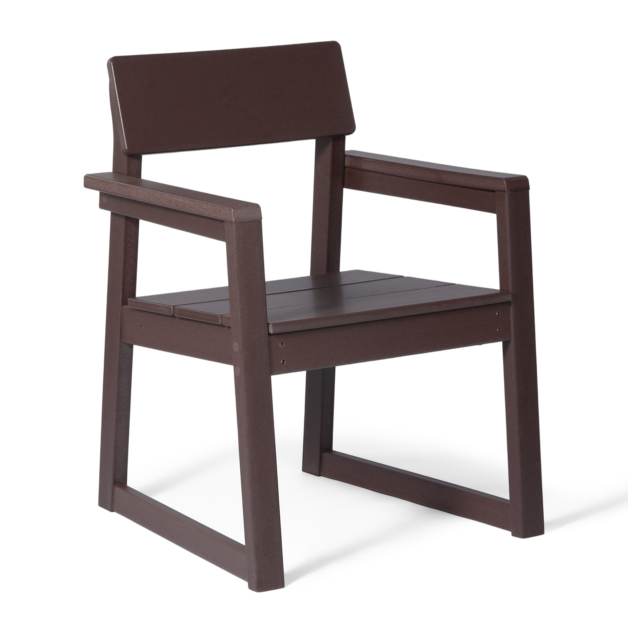 Paloma Modern HDPE Outdoor Patio Dining Arm Chairs (Set of 2)