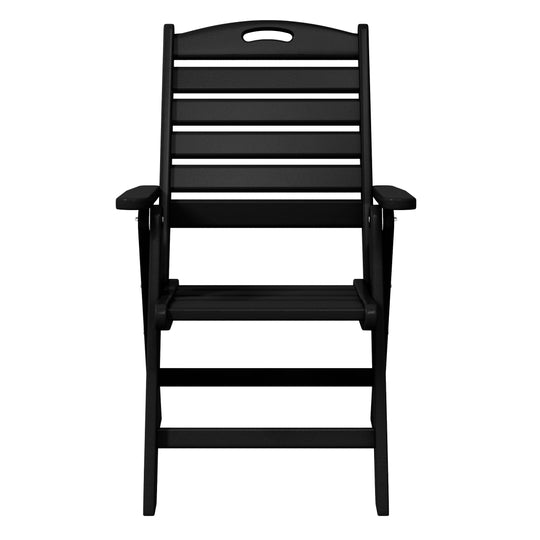 Azura HDPE Adjustable Highback Folding Outdoor Patio Dining Chairs Set of 2