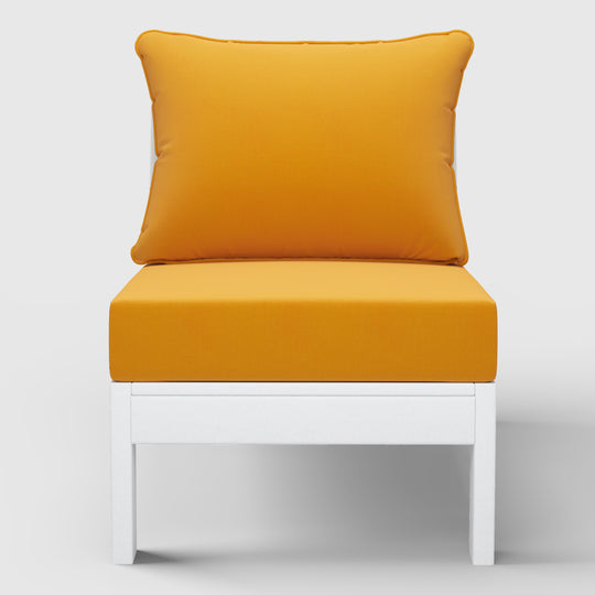 Avalon Outdoor HDPE Deep Seating Modular Armless Patio Chair with Patio Cushions