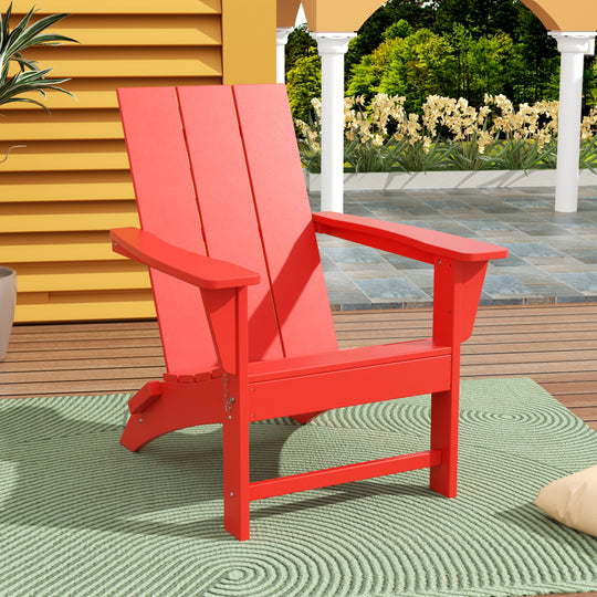 Ashore HDPE Modern Outdoor Patio Folding Adirondack Chair