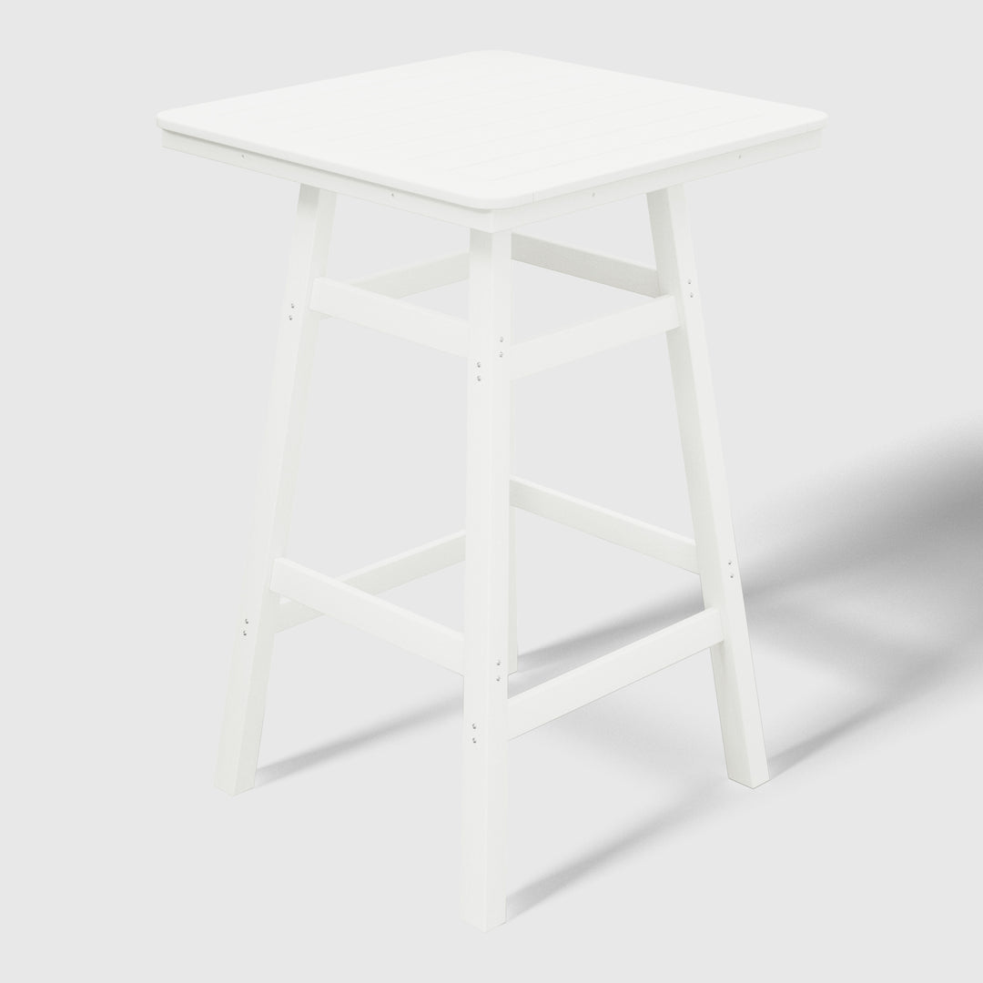 Malibu 30" Square Outdoor Patio Bistro Bar Table With Umbrella Hole