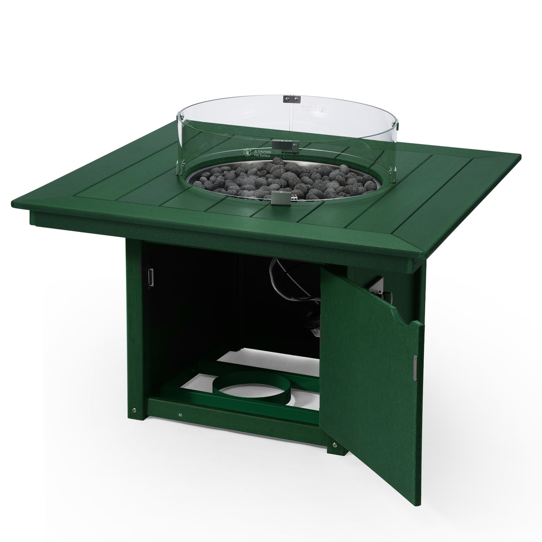 Helios 42" Modern Outdoor Patio Propane Square Fire Pit Table