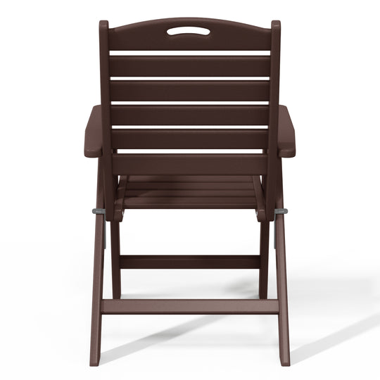 Malibu HDPE Adjustable Highback Folding Patio Dining Chair