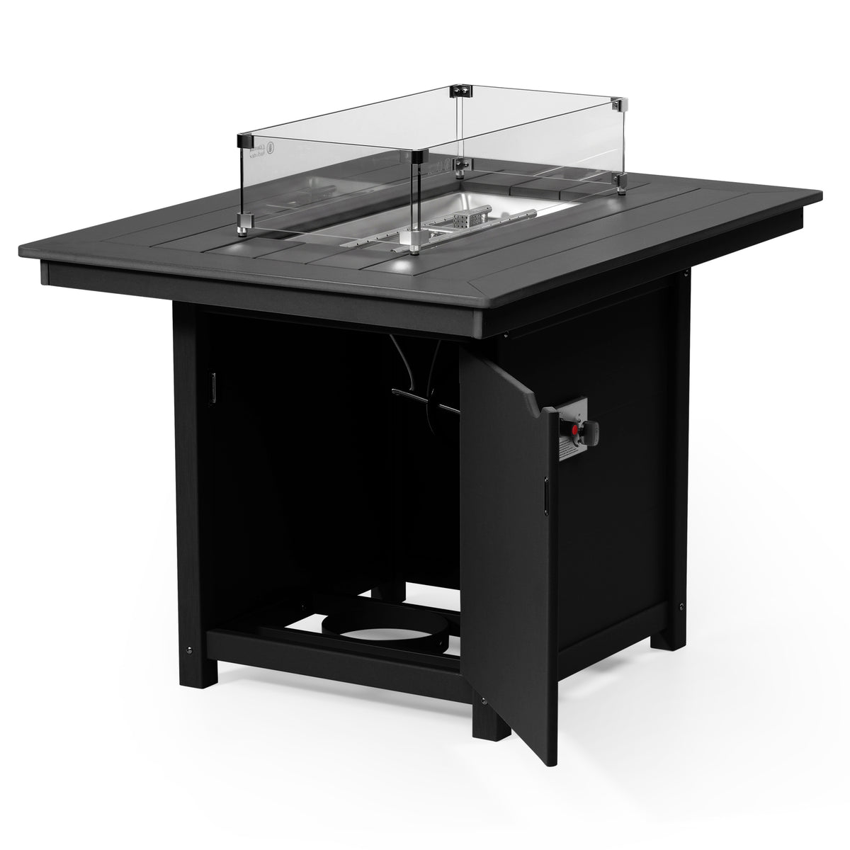 Helios 46" Modern Outdoor Patio Gas Propane Rectangular Fire Pit Table