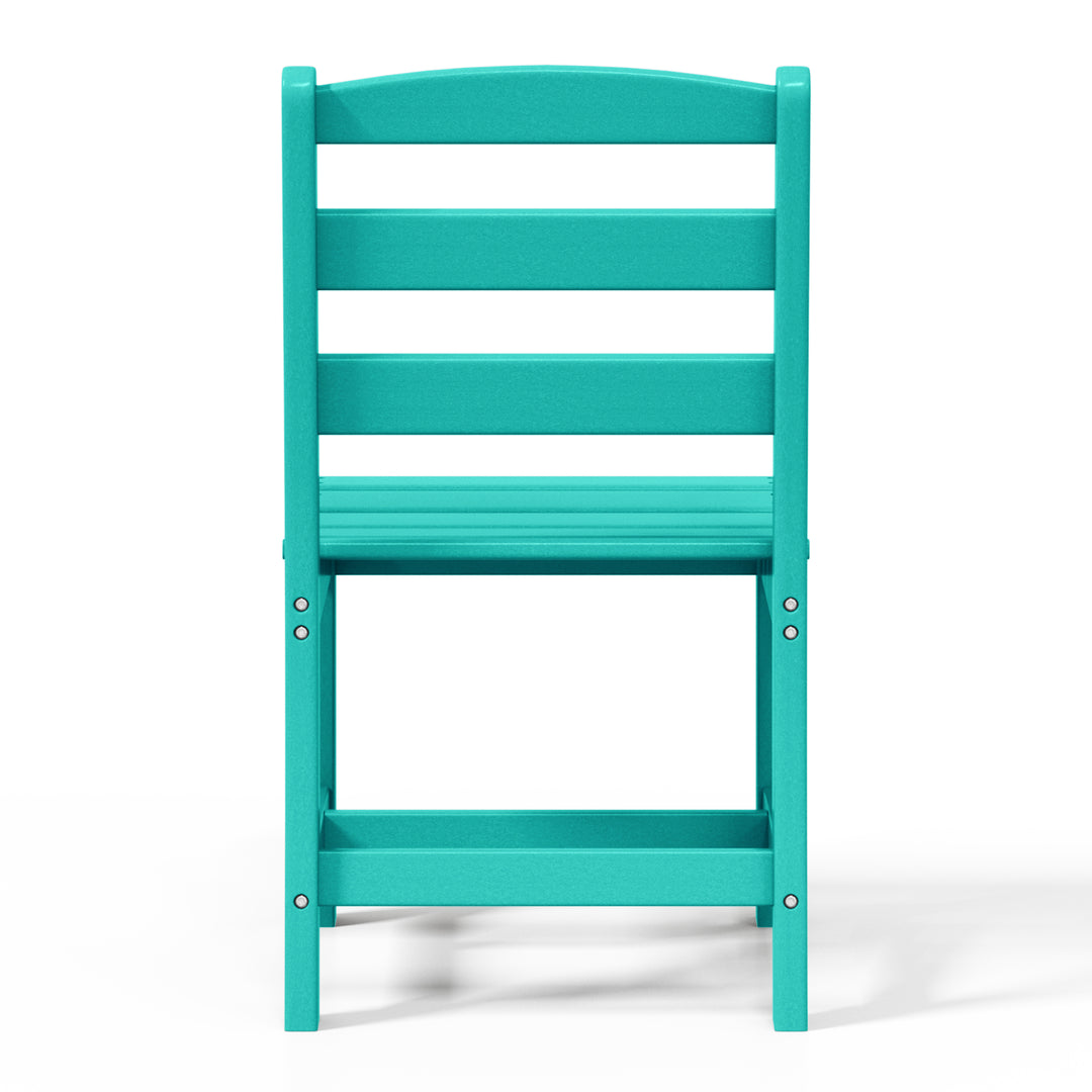 Ashore Outdoor HDPE Patio Classic Armless Dining Side Chair