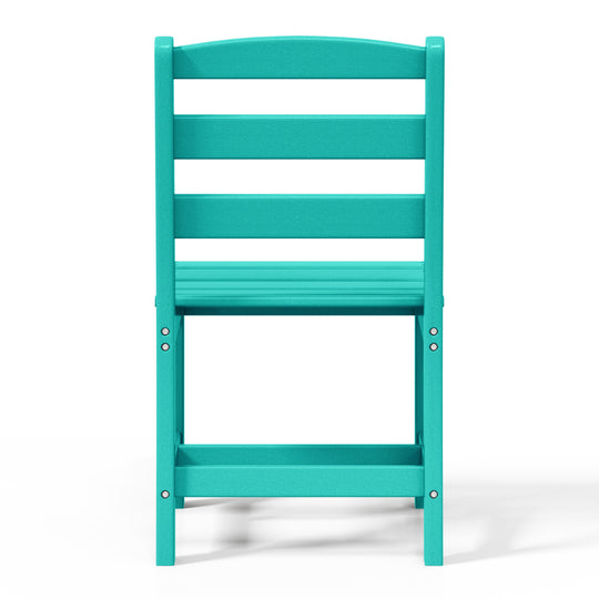 Ashore Outdoor HDPE Patio Classic Armless Dining Side Chair