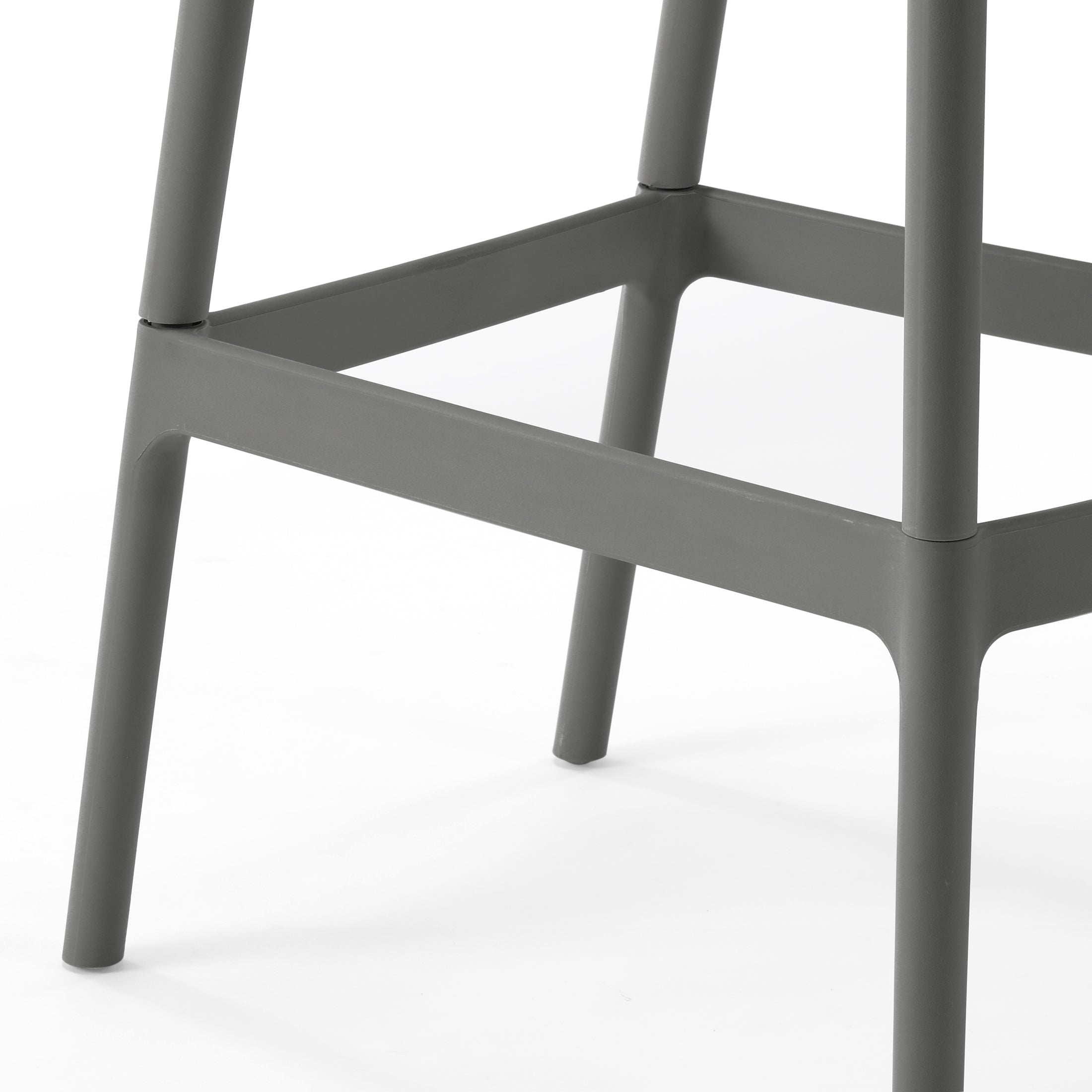 Playa 41.75" Outdoor Modern Polypropylene Plastic Patio Bar Height Stools (Set of 2)