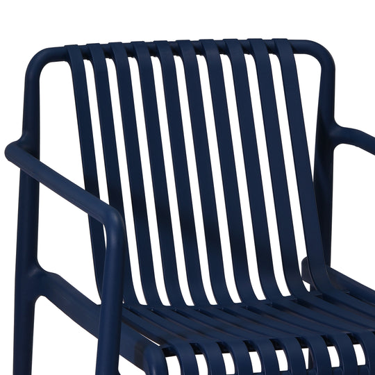 Playa Outdoor Modern Stackable Plastic Patio Club Armchairs (Set of 2)