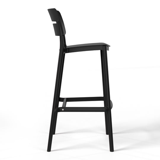 Playa Stackable Polypropylene Resin Plastic Outdoor Patio Bar Stools (Set of 2)