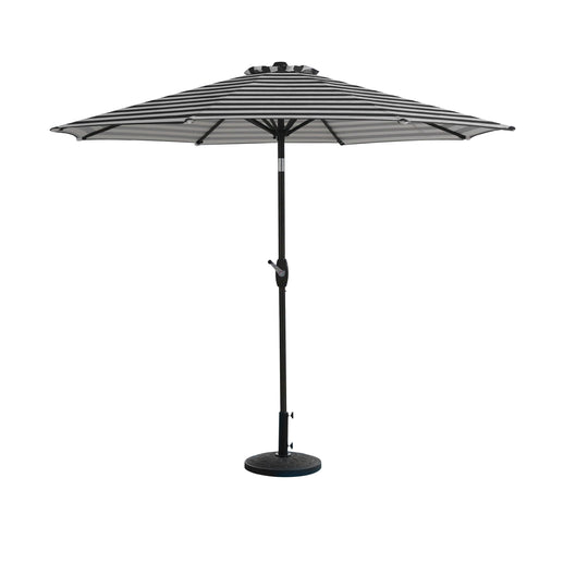 Paolo 9 ft. Market Crank and Tilt Patio Umbrella with Weight Base Kit