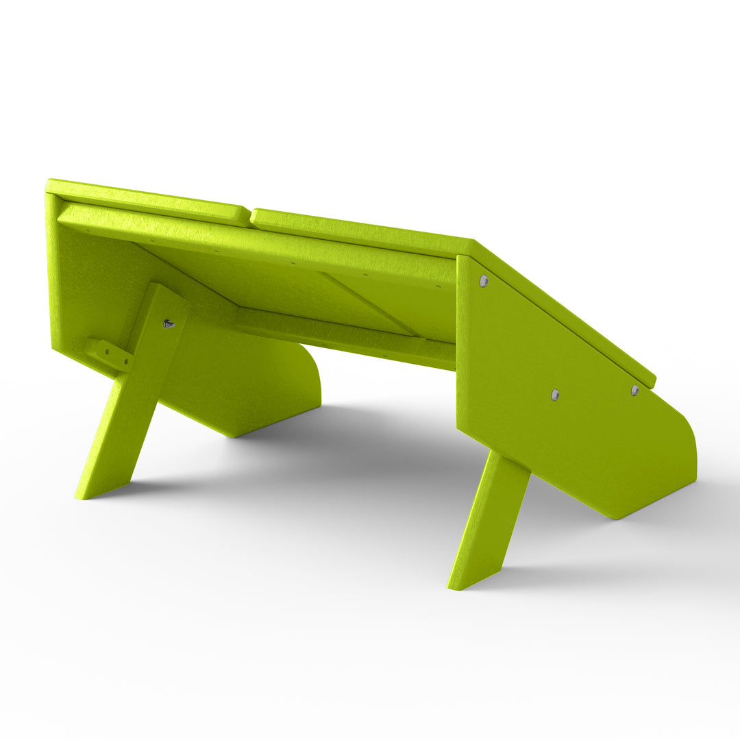 Riviera Modern HDPE Plastic Folding Patio Adirondack Ottoman