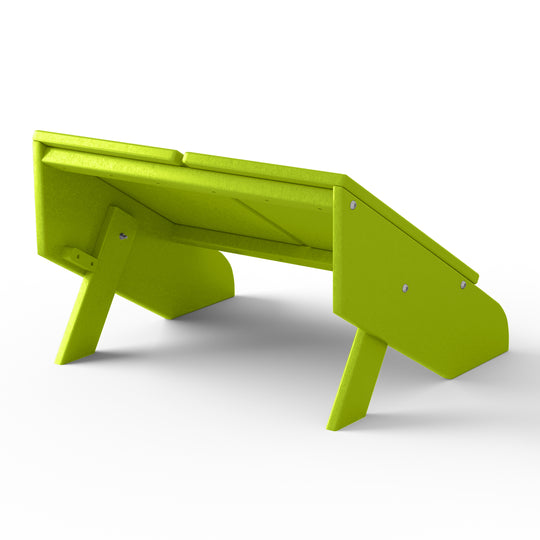 Riviera Modern HDPE Plastic Folding Patio Adirondack Ottoman