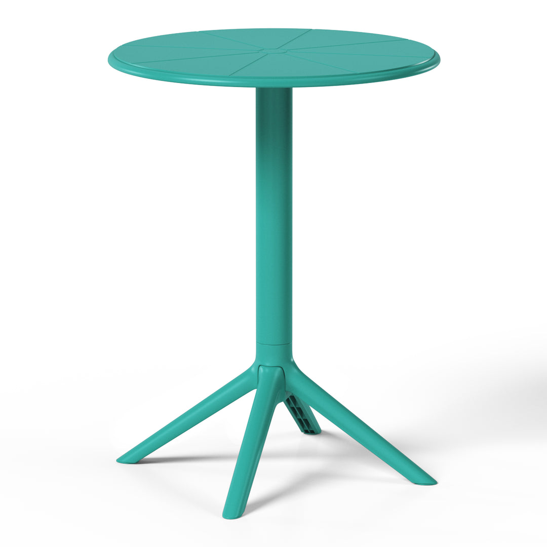 Playa 23.5" Outdoor Polypropylene Resin Round Patio Bistro Dining Table for 2