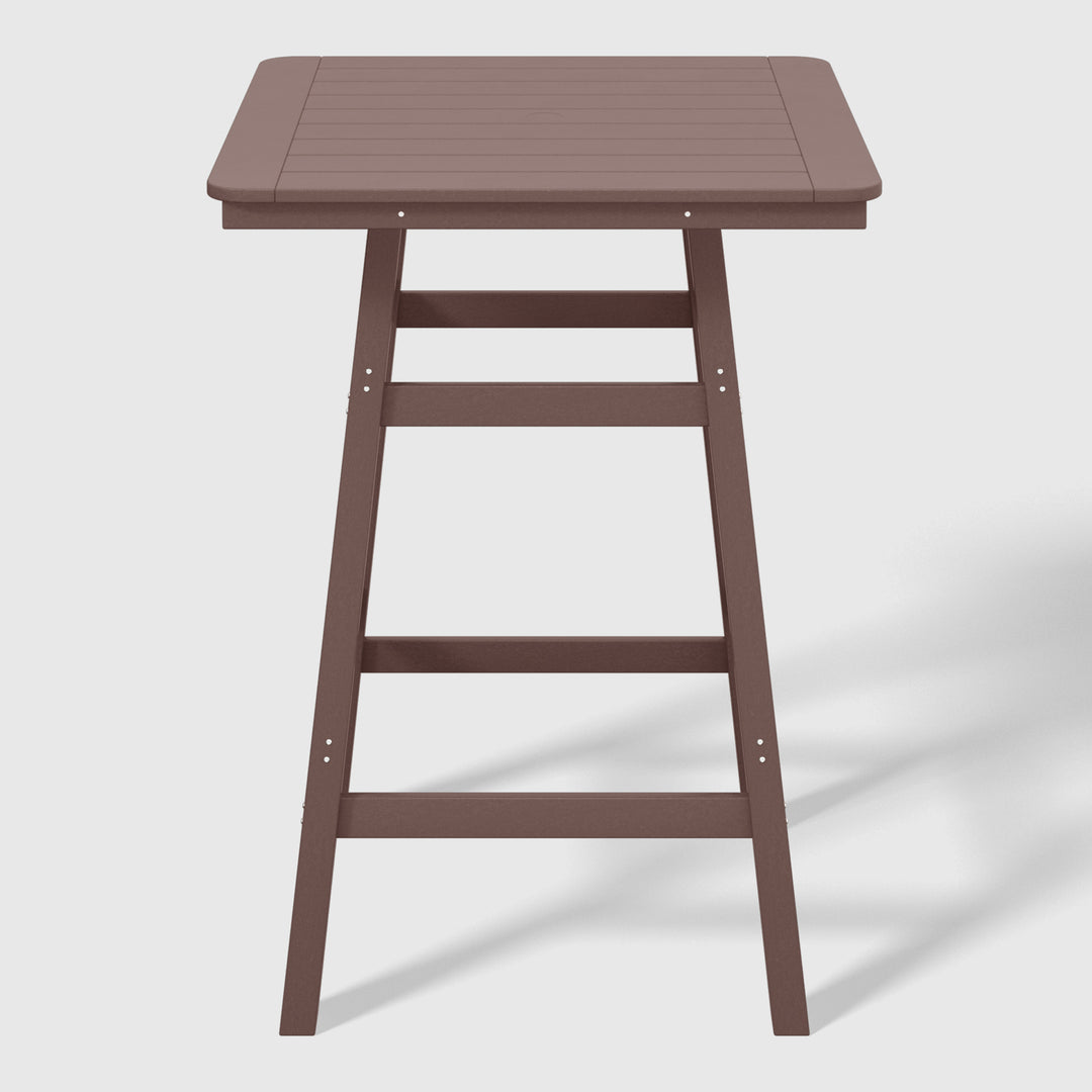 Malibu 5-Piece HDPE Outdoor Patio Dining Bar Bistro Table Set with Bar Stools