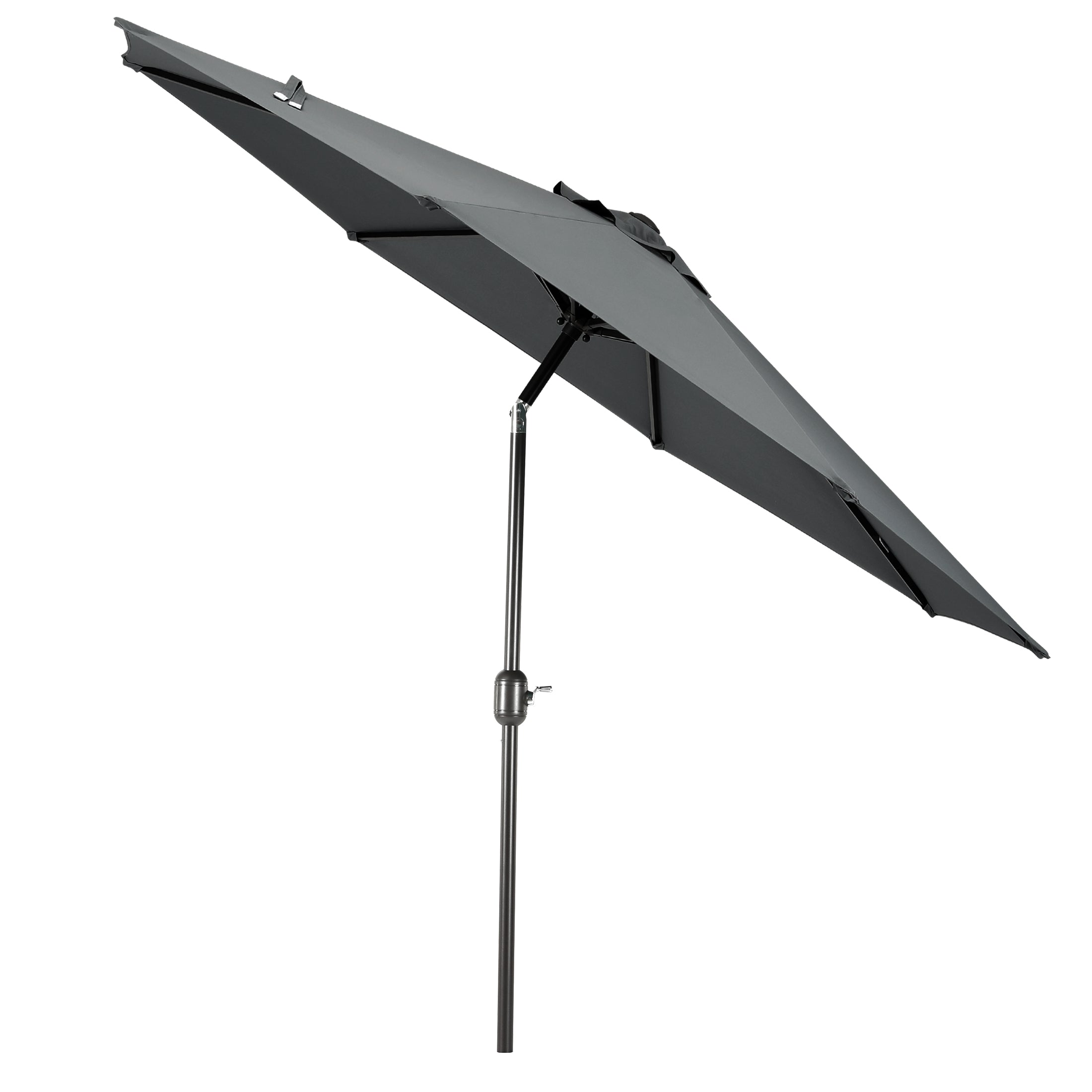 Paolo 9 ft. Patio Table Umbrella with Black color round free standing weight base kit