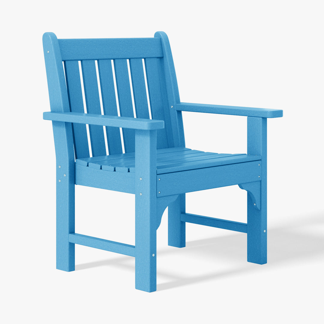 Malibu Outdoor Patio 3-Piece HDPE Adirondack Garden Chairs with Square Adirondack Side Table Set