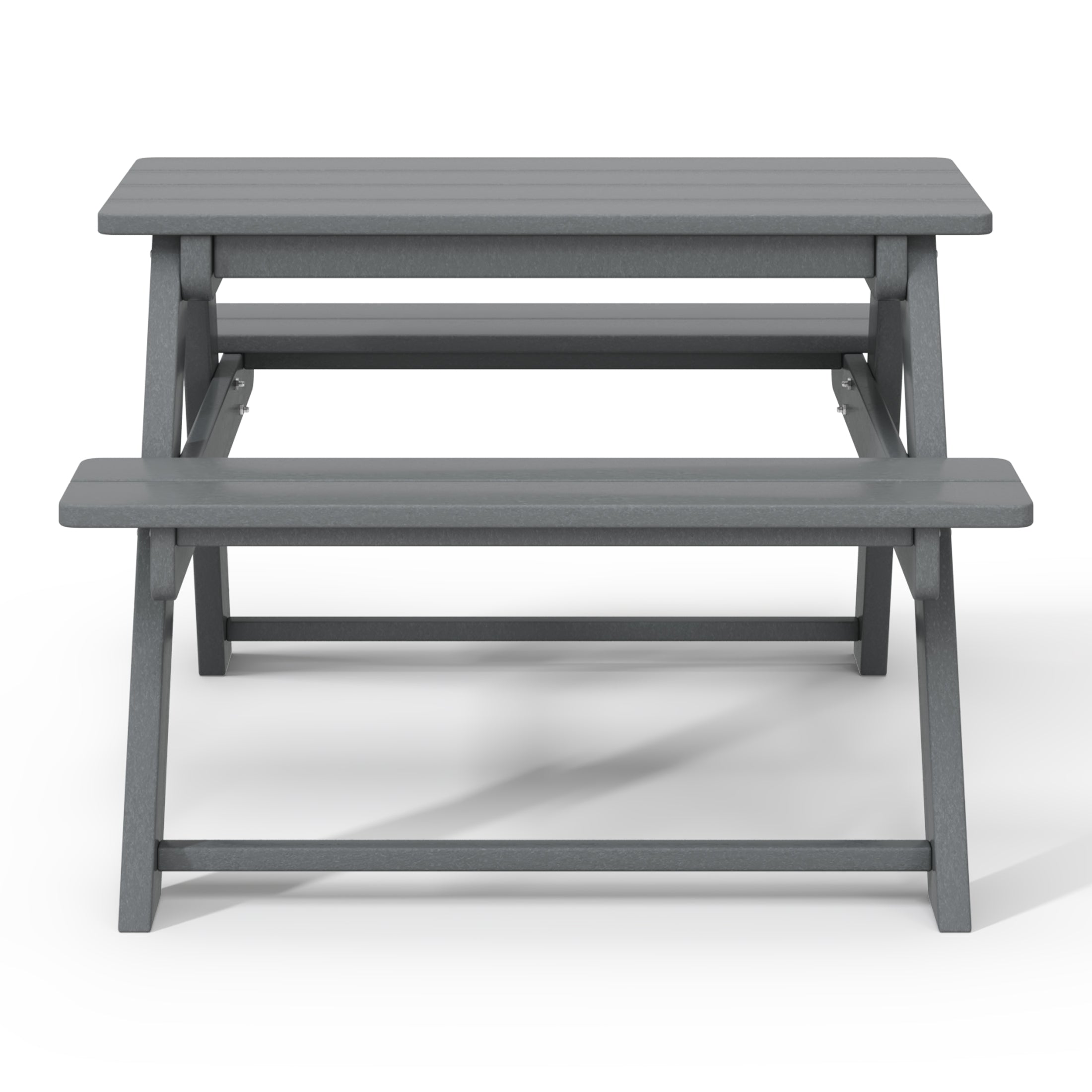 Malibu Outdoor Patio Kids HDPE Plastic Picnic Bench Table