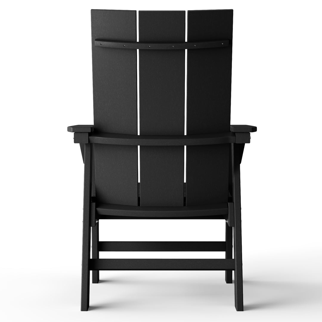 Ashore Outdoor Patio HDPE Plastic Modern Adirondack Dining Chair