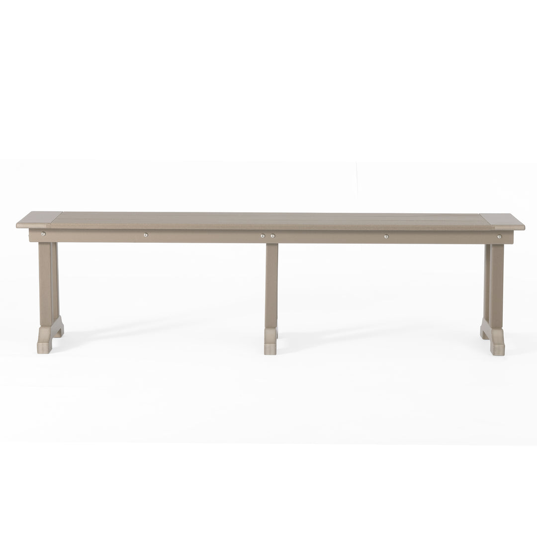Malibu 65" Outdoor Patio Trestle Dining Bench