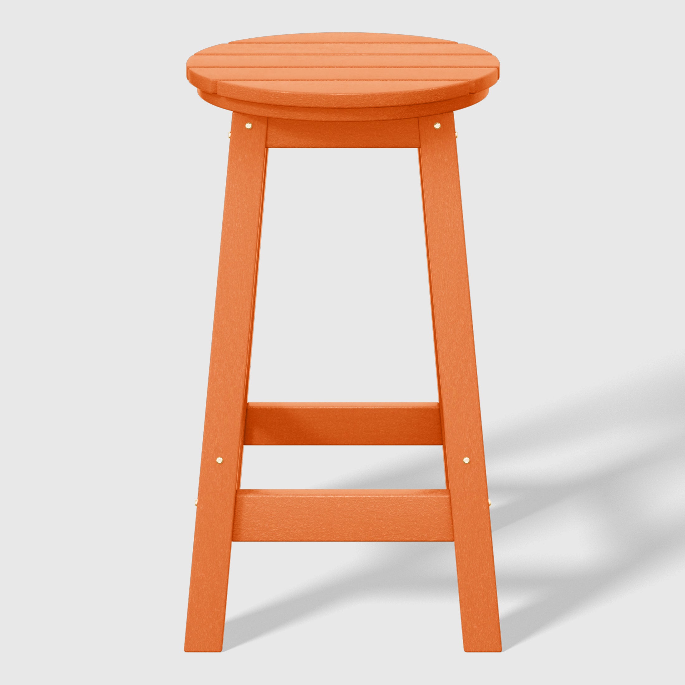 Malibu 24" HDPE Outdoor Patio Round Counter Height Bar Stool