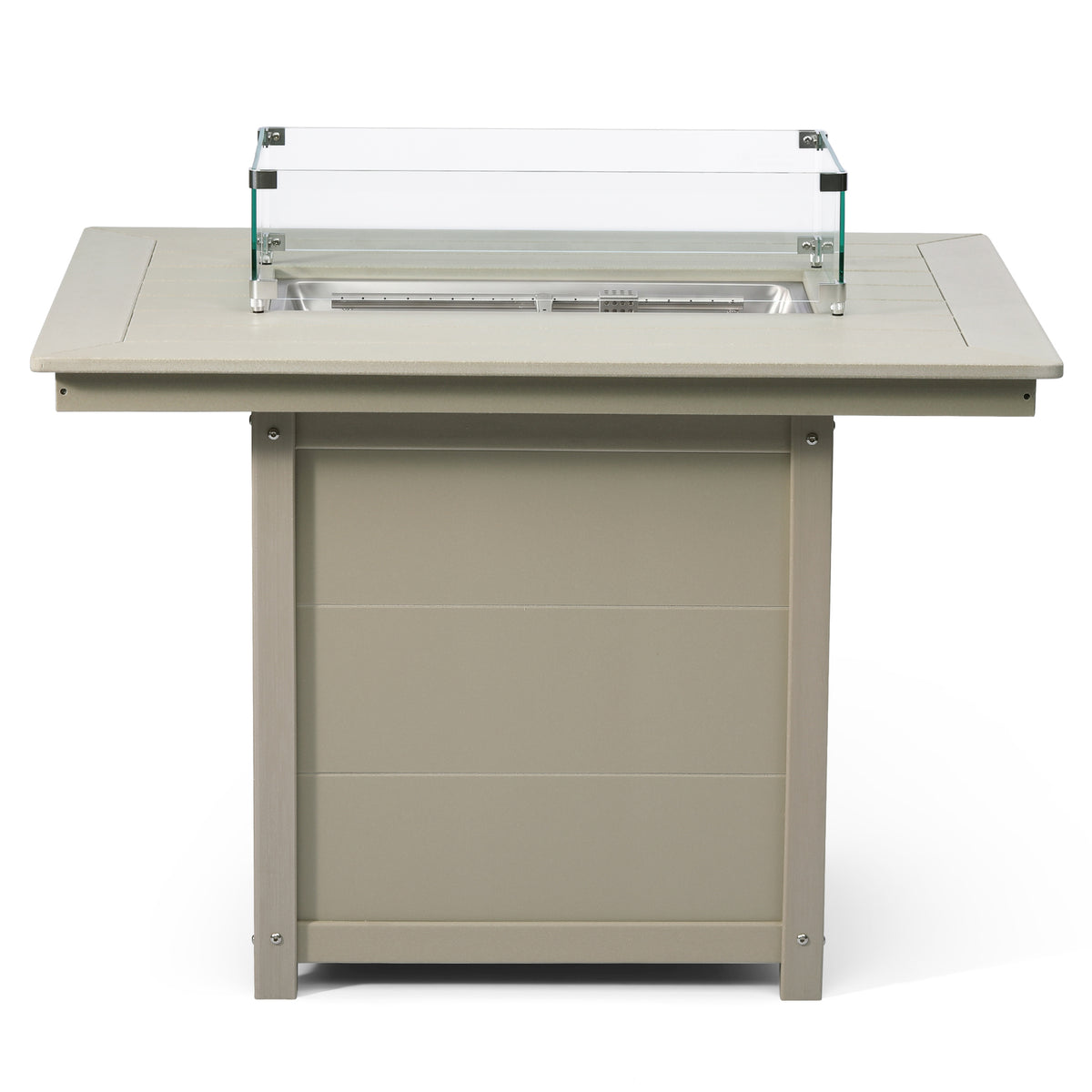 Helios 46" Modern Outdoor Patio Gas Propane Rectangular Fire Pit Table