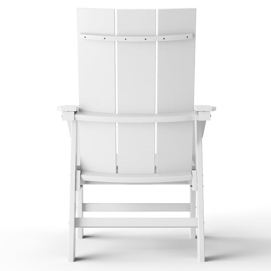 Ashore Outdoor Patio HDPE Plastic Modern Adirondack Dining Chair