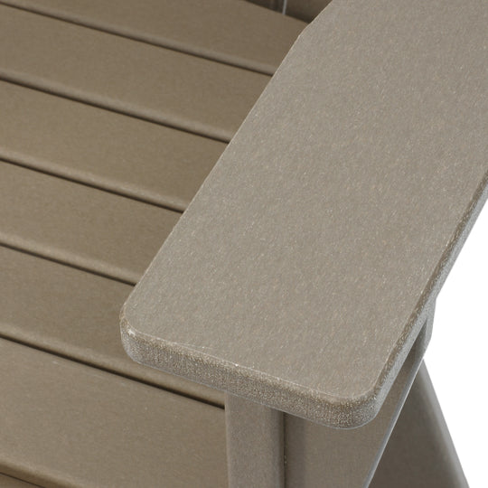 Malibu Outdoor HDPE Swivel Adirondack Patio Dining Chair With Cup Holder