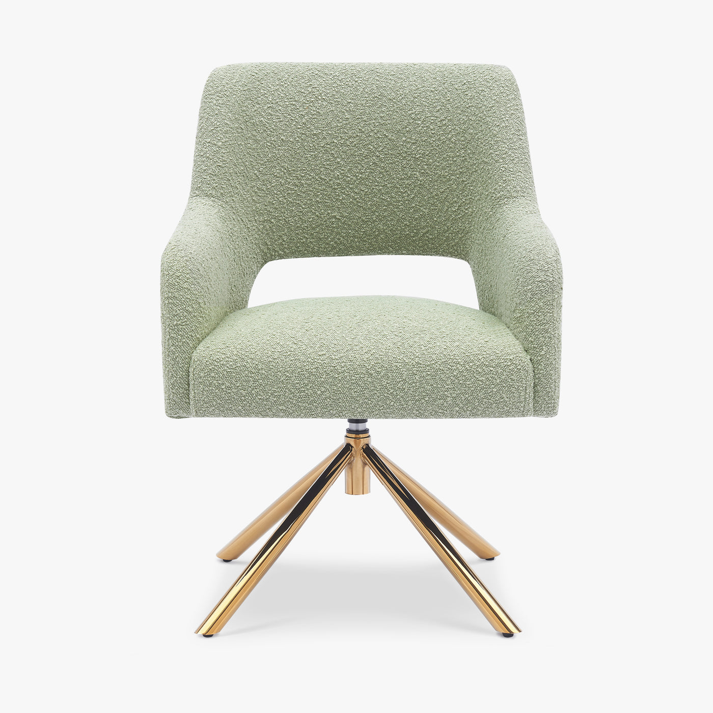 Genevieve Mid-Century Modern Wide Boucle Swivel Accent Arm Chair