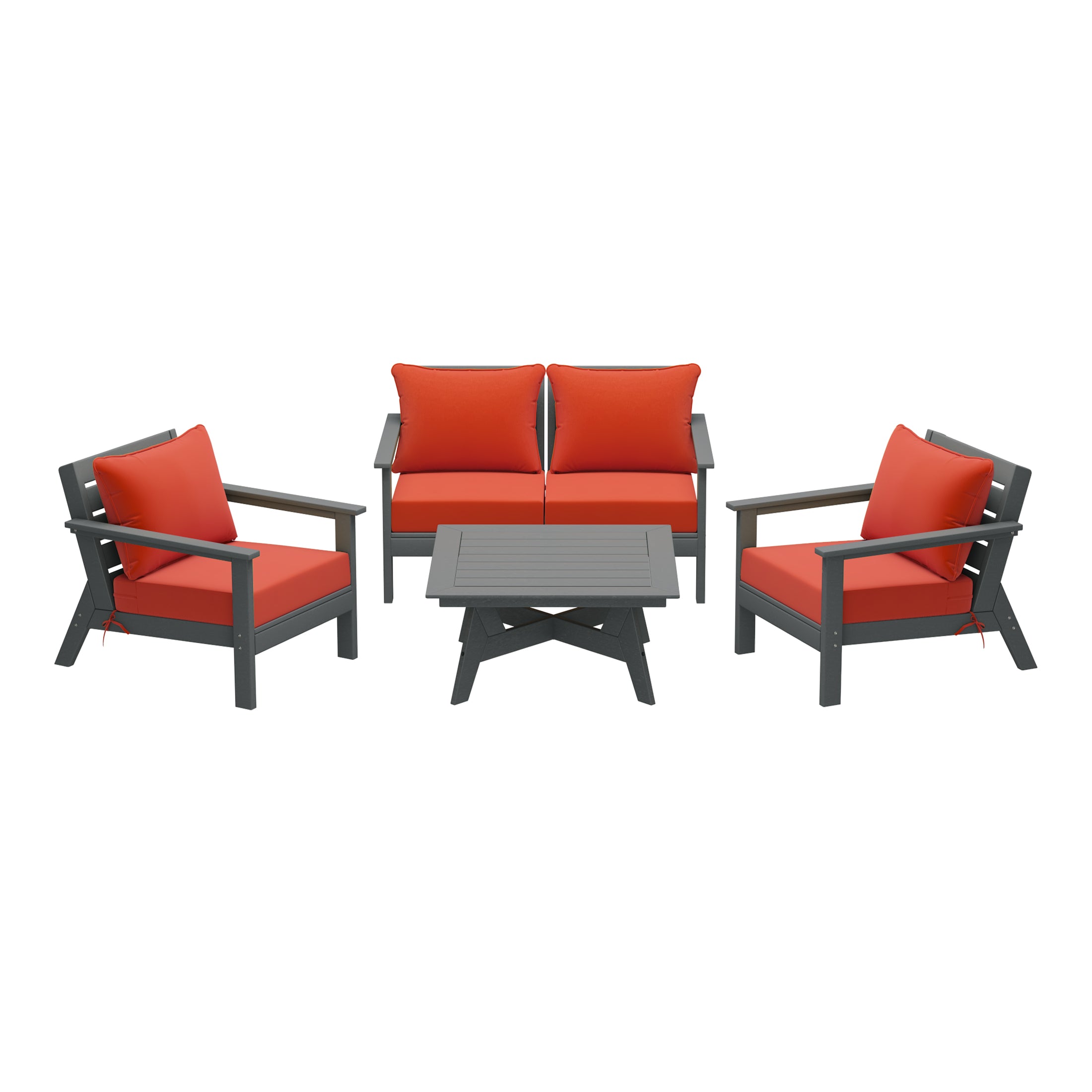 Avalon Outdoor 5-Piece Modular Sectional Patio Furniture Sofa Set