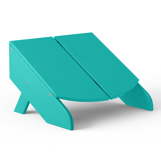 Riviera Modern HDPE Plastic Folding Patio Adirondack Ottoman