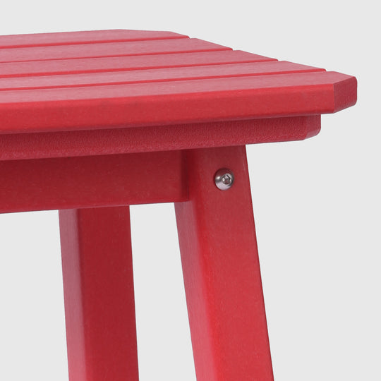 Malibu 24" HDPE Outdoor Patio Counter High Backless Square Bar Stool