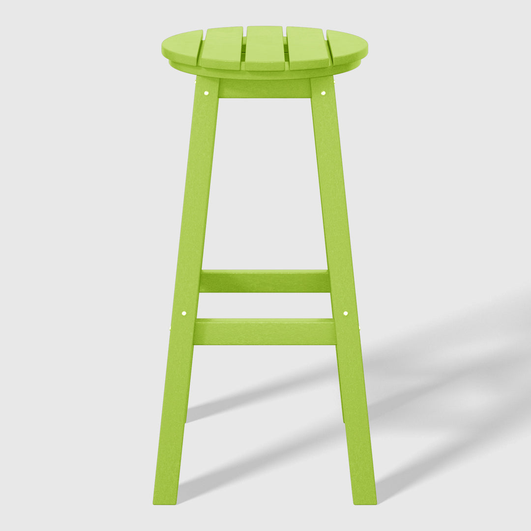 Malibu 29" HDPE Outdoor Patio Round Bar Stool (Set of 3)