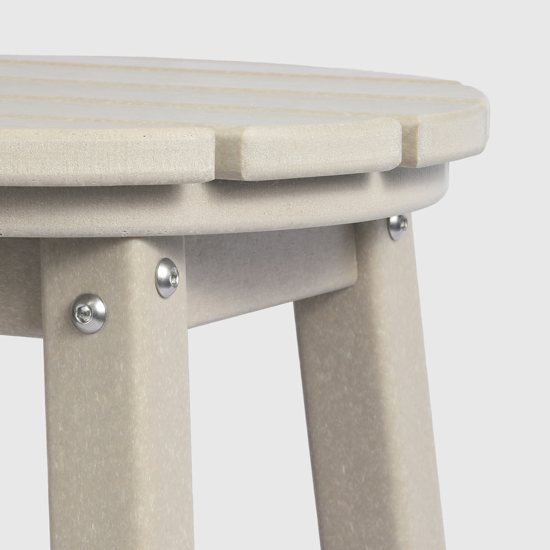 Malibu 24" HDPE Outdoor Patio Round Counter Height Bar Stool