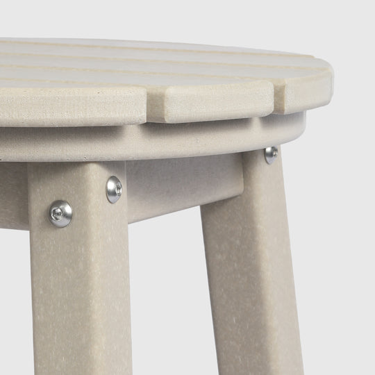 Malibu 24" HDPE Outdoor Patio Round Counter Height Bar Stool