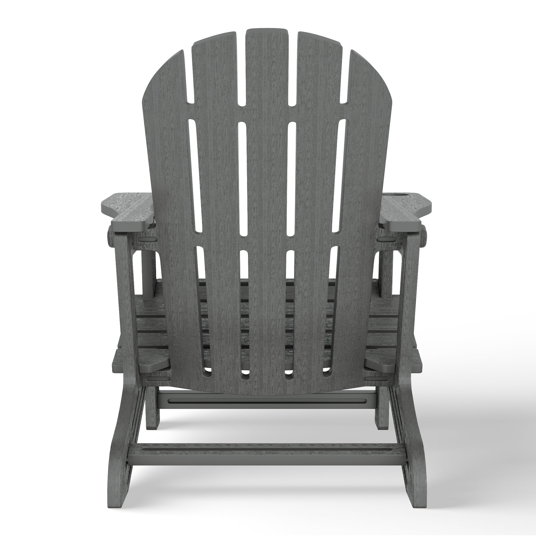 Azura Tool-Free Assembly Outdoor Patio HDPE Plastic Adirondack Chair with Cup Holder