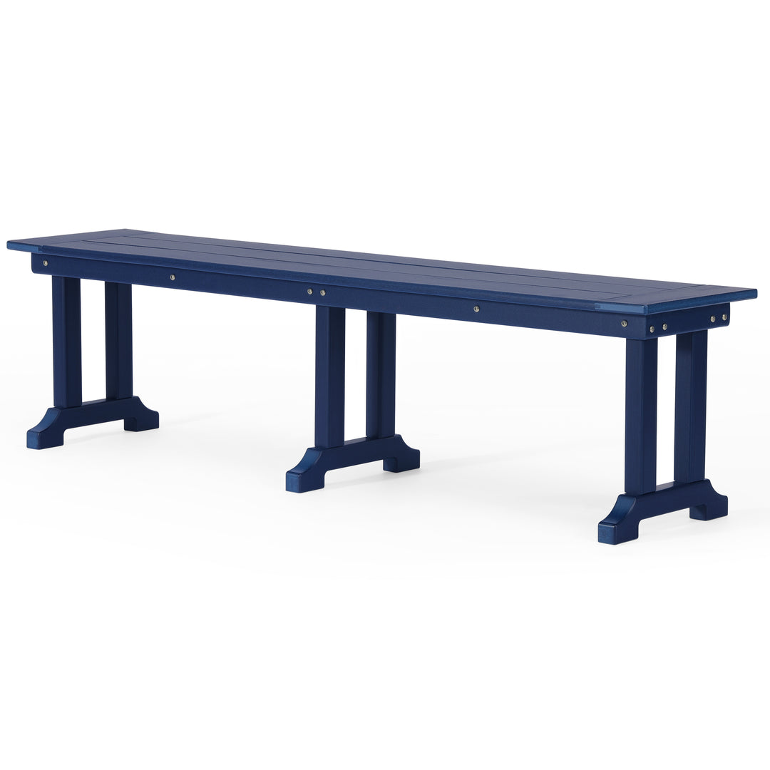 Malibu 65" Outdoor Patio Trestle Dining Bench