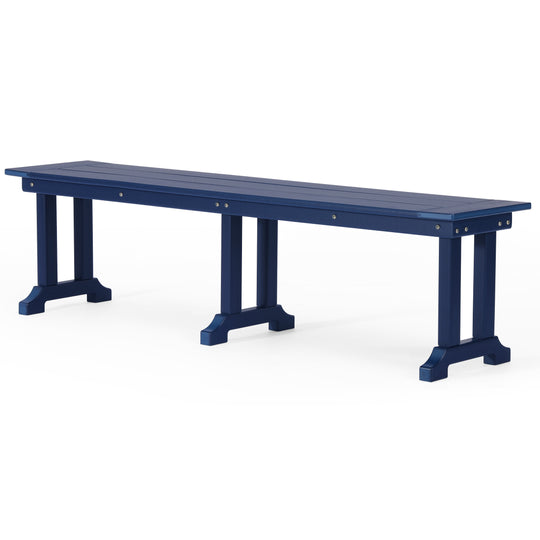 Malibu 65" Outdoor Patio Trestle Dining Bench
