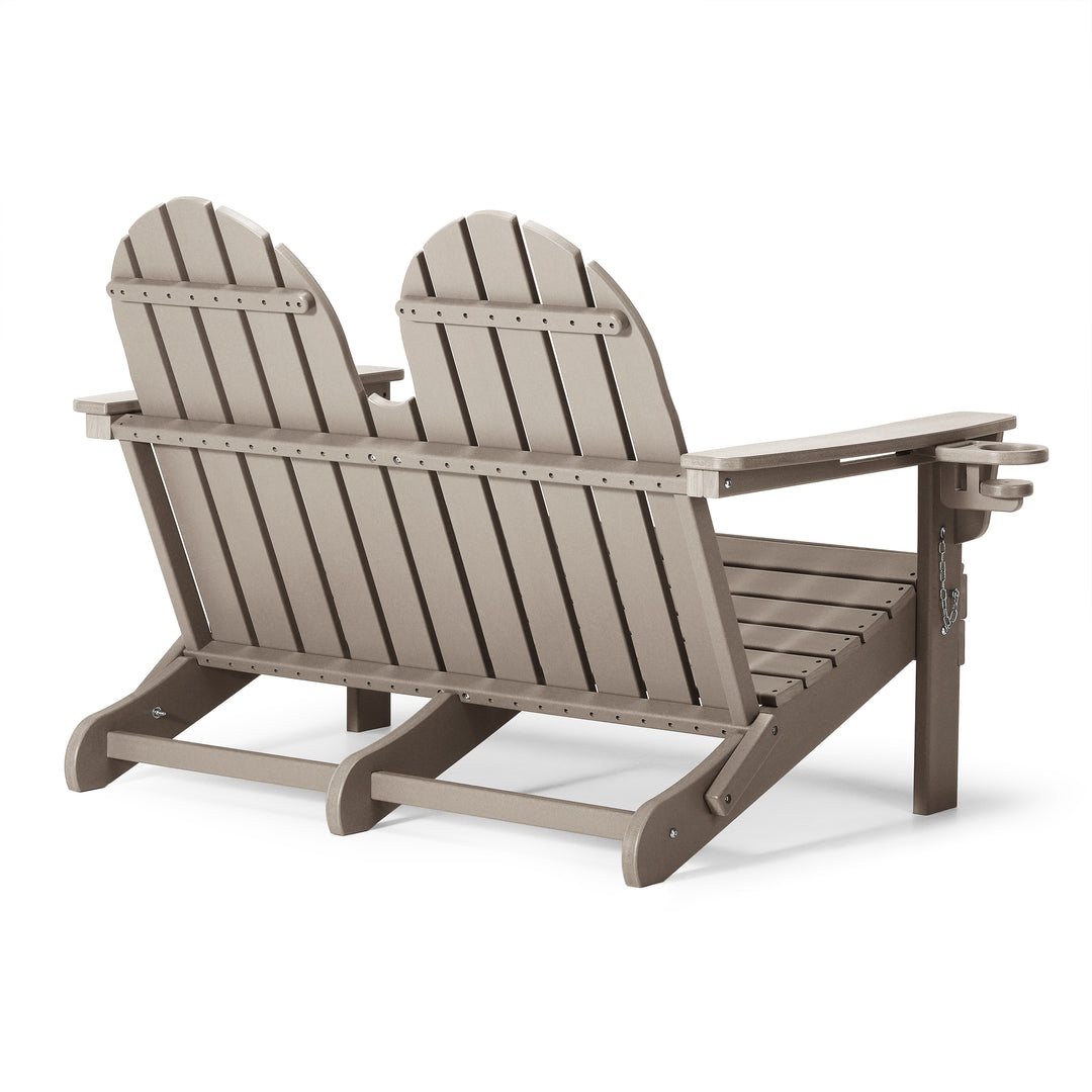 St. Augustine Outdoor Patio 49" HDPE Folding Adirondack Garden Bench