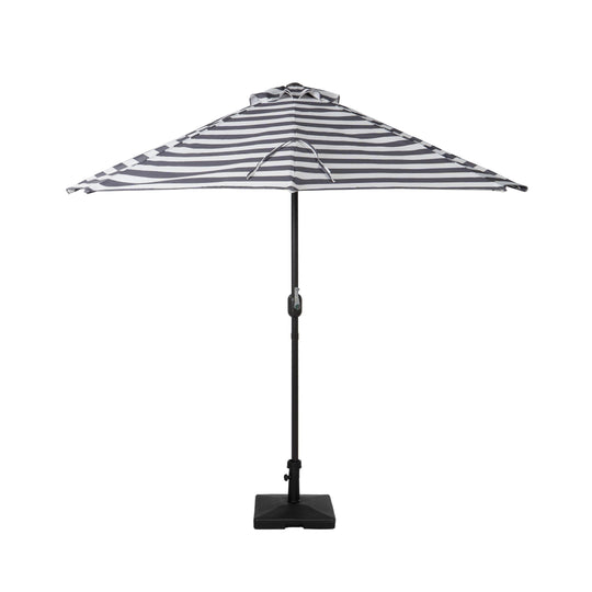 Lanai 9 ft. Half Market Patio Umbrella with Concrete Base