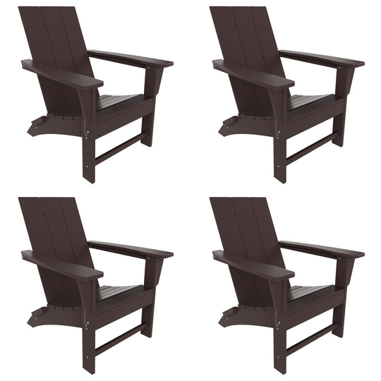 Ashore Westintrends Modern Outdoor Folding Adirondack Chair (Set of 4)