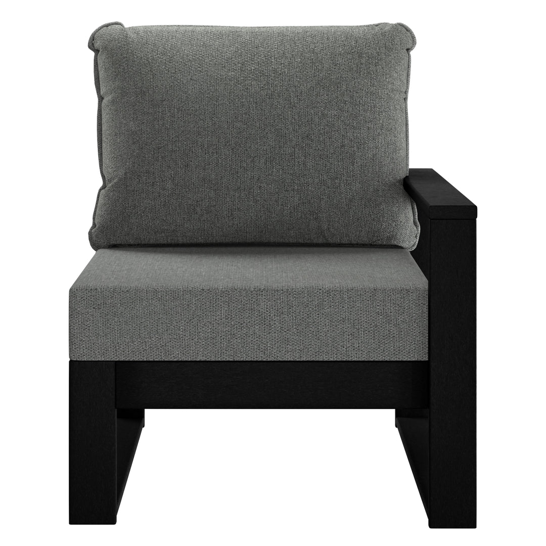 Outdoor Patio HDPE Right Arm Facing Sectional Corner Chair with Patio Cushions