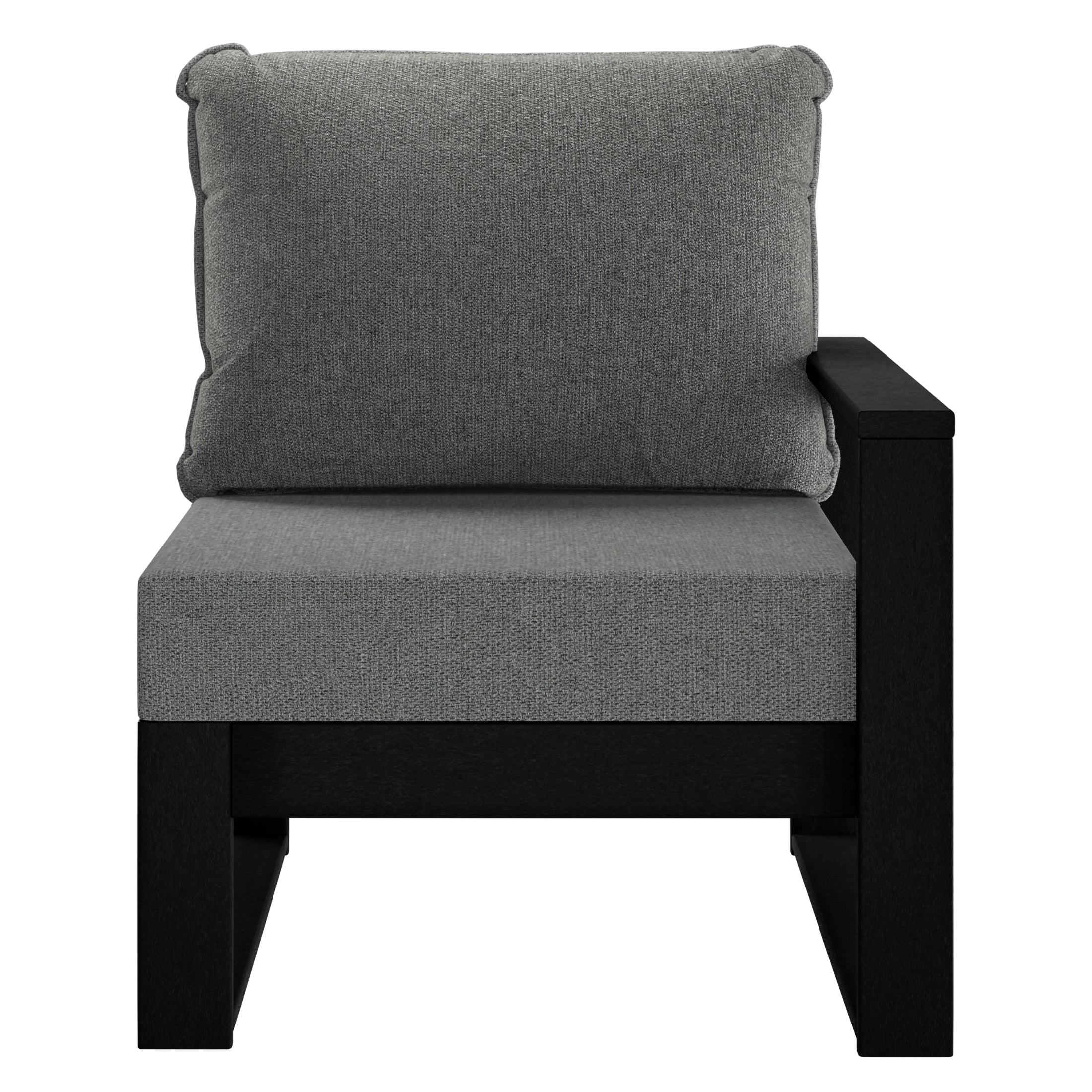 Montara Outdoor Patio HDPE Right Arm Facing Sectional Corner Chair with Patio Cushions