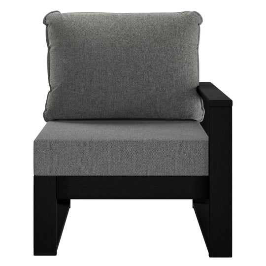 Outdoor Patio HDPE Right Arm Facing Sectional Corner Chair with Patio Cushions