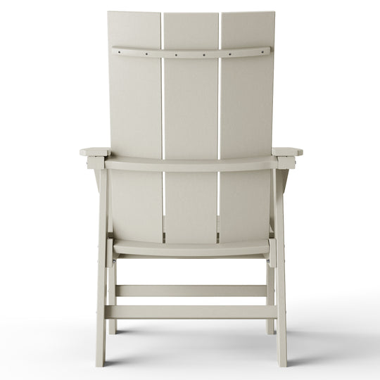 Ashore Outdoor Patio HDPE Plastic Modern Adirondack Dining Chair