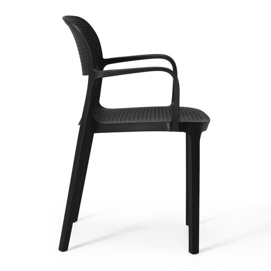 Playa Outdoor Stackable Plastic Resin Patio Dining Armchair (Set of 2)